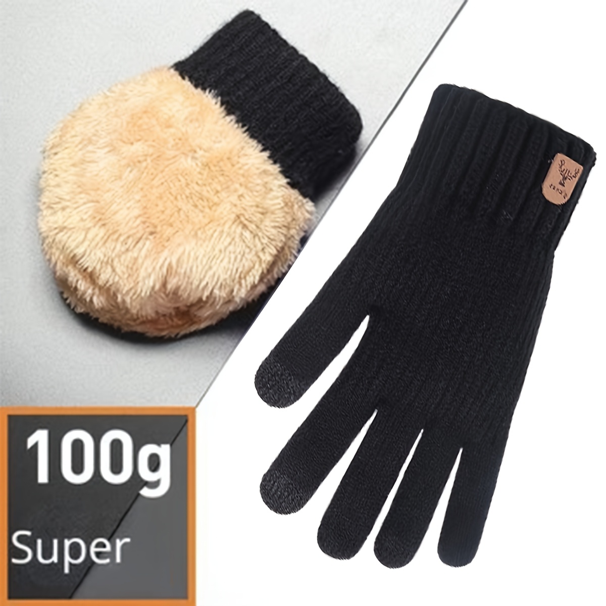 

1 Unisex Touchscreen Knit Gloves, , Fleece , Washable, -up For , & Driving