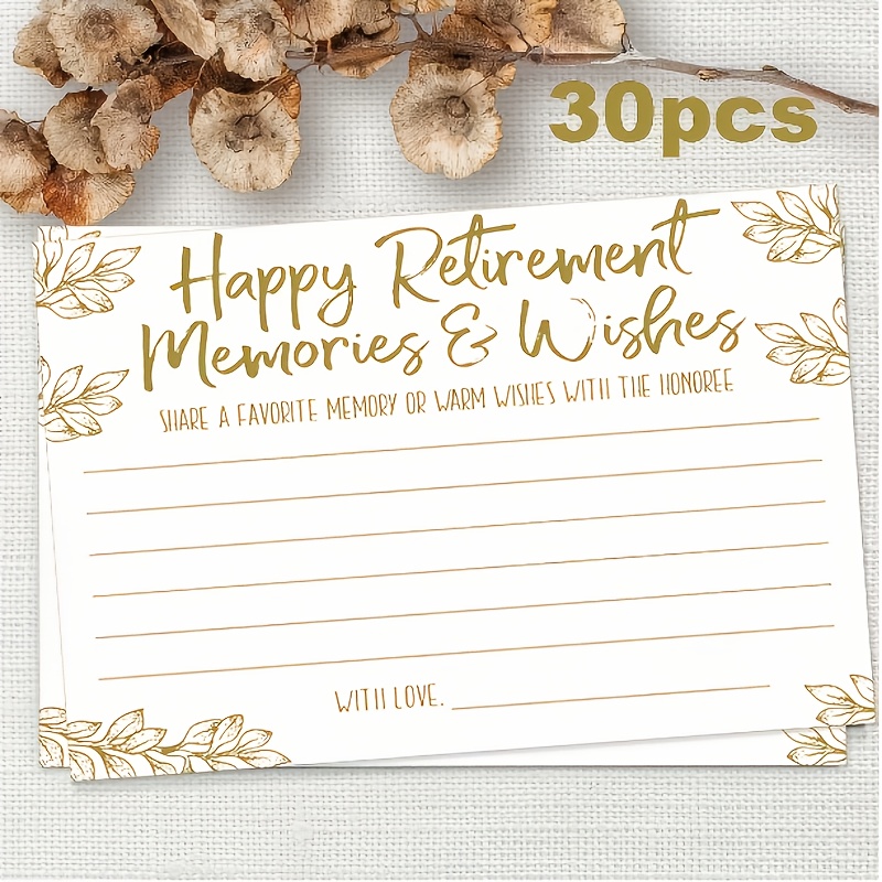 TEMU 30 Cartes par Pack pour Cadeaux de Fête de Déménagement, Souvenirs Inoubliables pour et les Retraités, Invitations, et Espace pour Écrire des