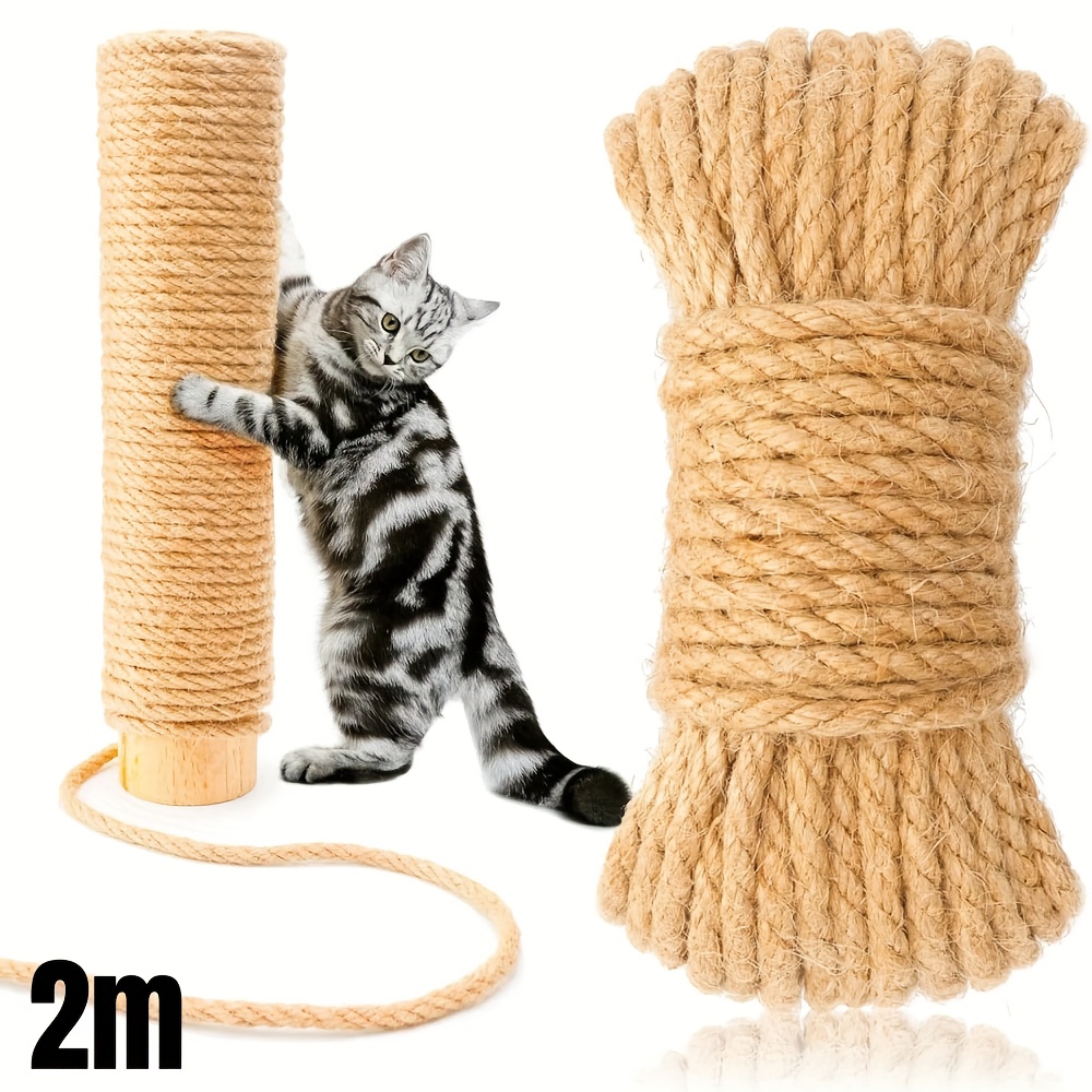 1 Roll Natural Jute Rope for Cats - Durable Scratching Post & Climbing Toy, Non-Toxic Cat Scratcher with   Color, Safe for Indoor/Outdoor Use, Furniture Protection & Mental Stimulation, Cat Scratchers for Indoor Cats, Claw Maintenance,  ,   Material,   Accessory, Pet Lovers, Feline Enrichment,   Design,   Households