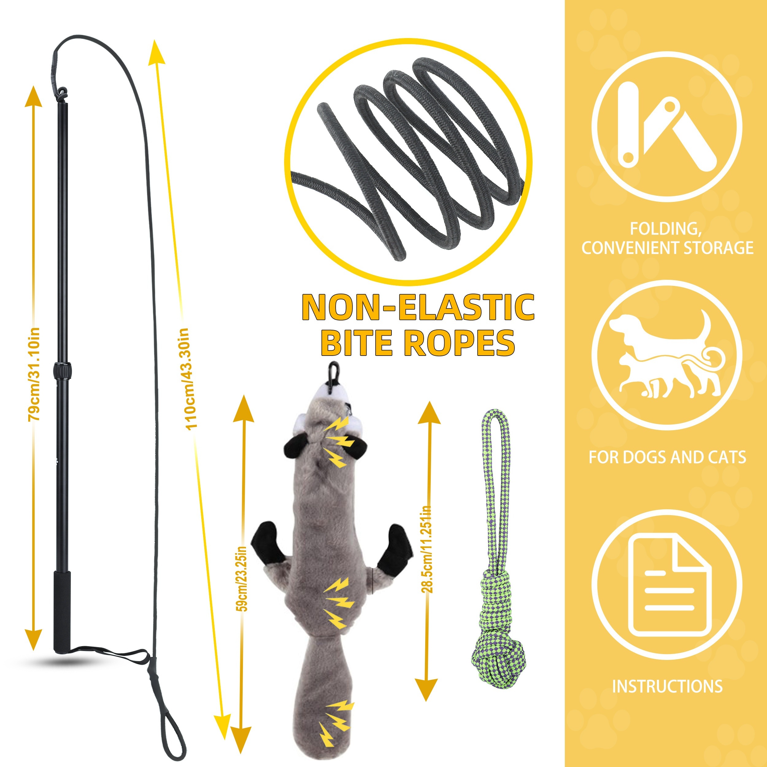Short Stick for Dogs - Ball + Beaver / Ball + Duck