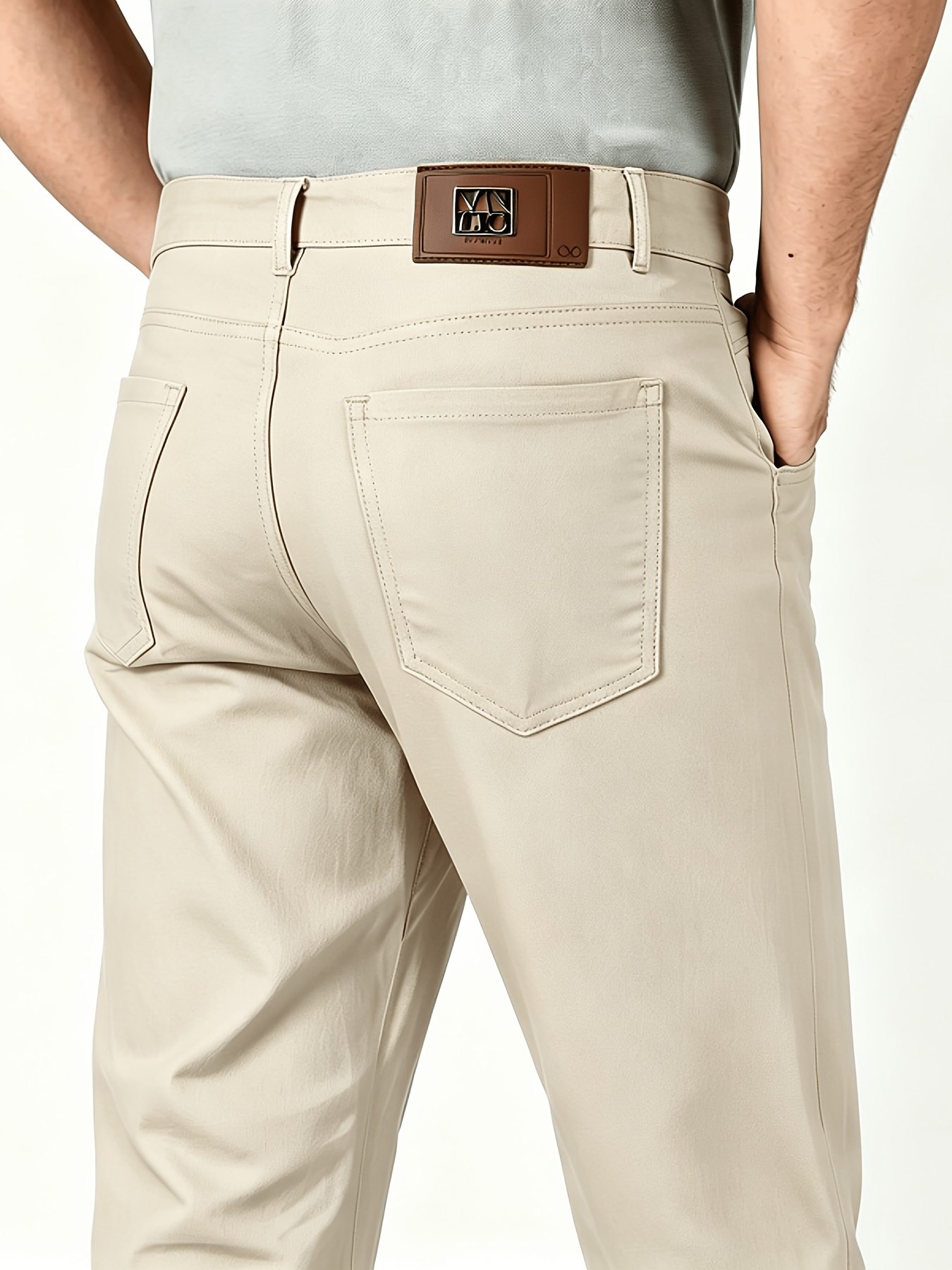 High-Quality Men'S Khaki Straight-Leg Chino Pants, Premium Soft Stretch Twill Fabric, Casual Business Daily Wear, Classic 5-Pocket Design, Durable And Wrinkle-Resistant, All-Season Versatile Trousers for Men