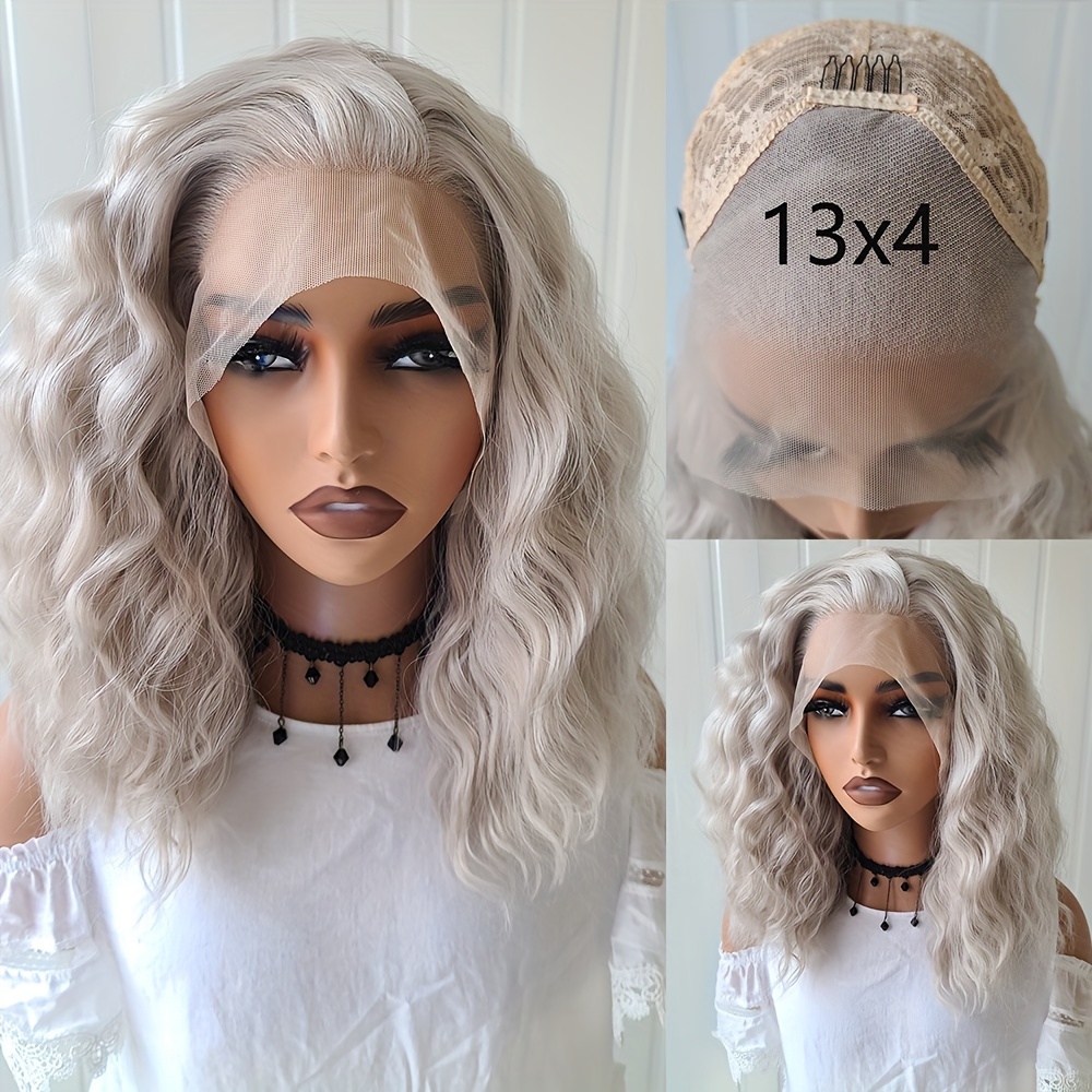 

Luxurious Gray Lace Front Wig - 13x4 Natural-looking, Pre-, Glueless Set For Women And Men, High-density 180%, Heat-resistant Synthetic Fiber, & Comfortable, Wig| Style|heatresistant Fiber