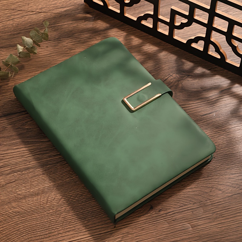 1pc/thickened A5 Notebook For College Students, Faux Leather Business Notebook, Vintage Diary, Soft Faux Leather Notebook.