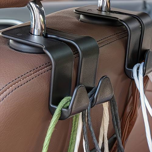 car seat back organizer clip multi functional dual storage clip space saving pvc material suitable for all car models hanging bags and accessories in car hook system sturdy construction secure