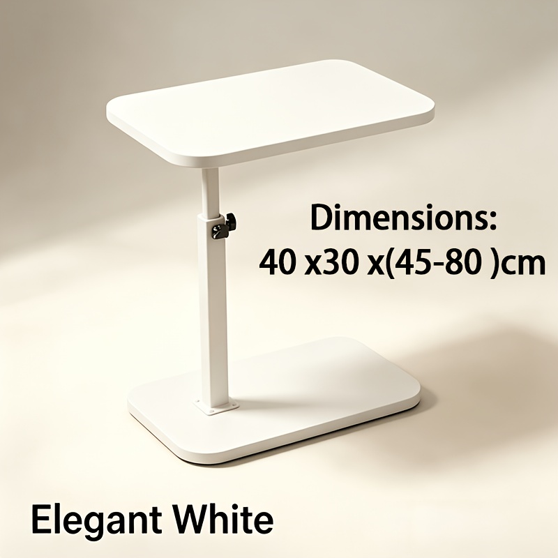 TEMU Height Adjustable Side Table, 360° Rotating Bedside Table, Double Table, Laptop Tv, Narrow Side Table For Sofa/bed, Lifting Coffee Snack Tables