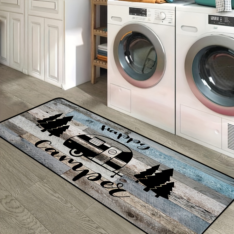 1pc Wood Grain And Kitchen Floor Mat - Rectangular Floor Mat, 1000g Per , Suitable For Entryway, Kitchen, Living Room, Laundry Room, And Other Home Decor