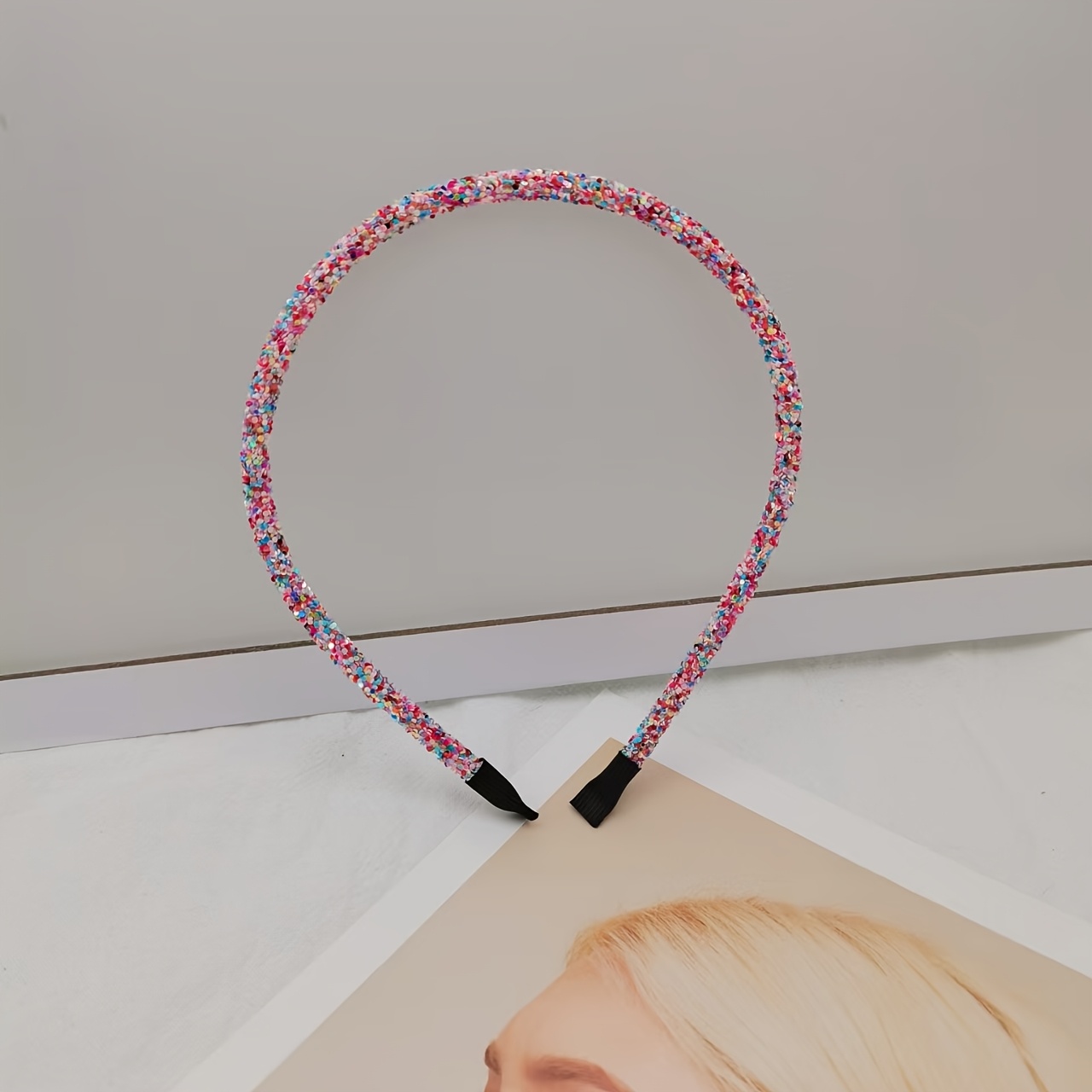 Single Glitter Headband with Sequins & Glitter Powder