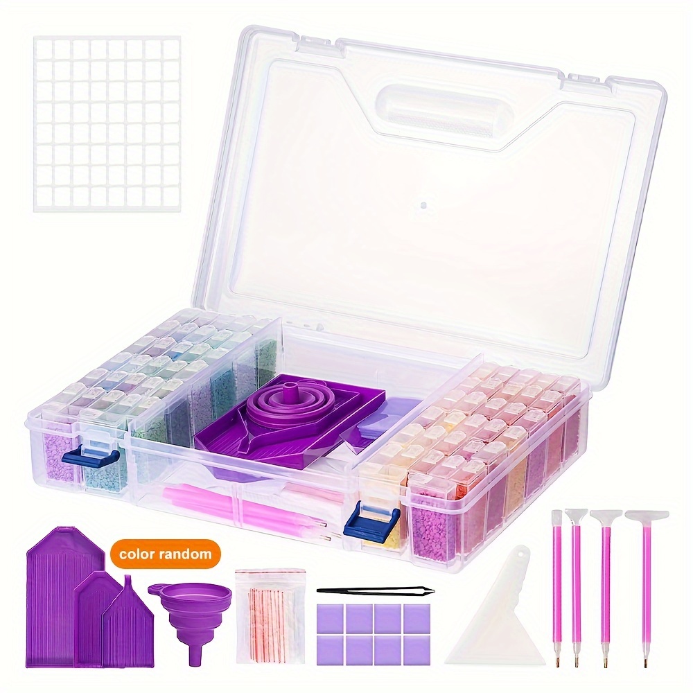 

Superlele 1pc Box 64 Grids Accessories And , Hallowmas And Christmas , Organizer, For Painting Accessories, , Jewelry , Glitters, And Decorations, Diy Art .