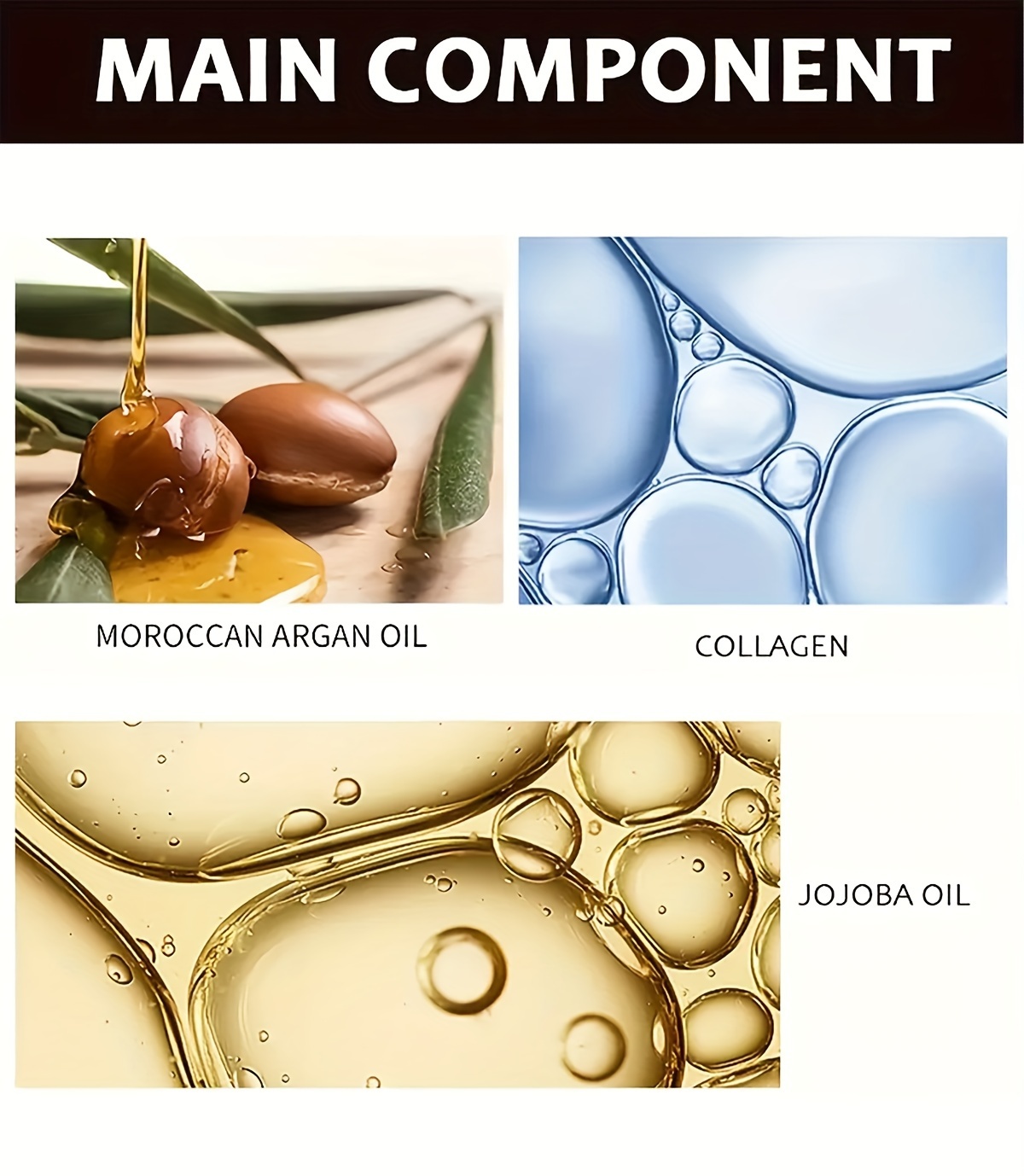 Tratamento capilar de colágeno para reparação profunda com óleo de argan, máscara de colágeno para cabelos danificados e secos, todos os tipos de cabelo, 16.90 oz 500ml detalhes 2
