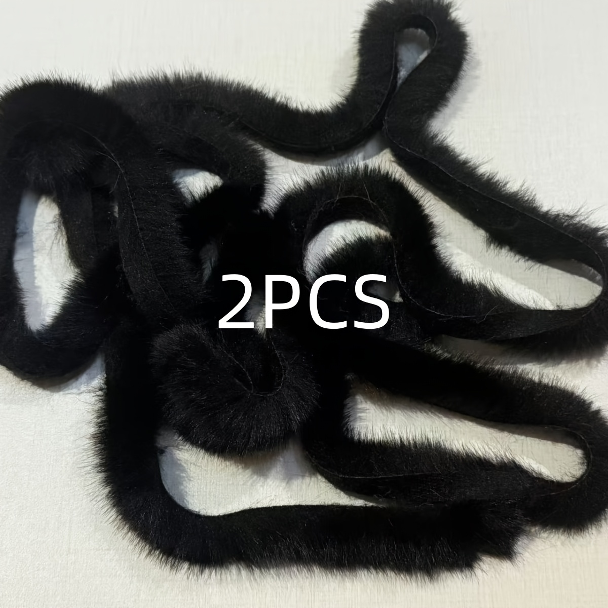 TEMU 2 pièces, 3,2 mètres de long et 1 cm de large, jupe de sapin de Noël en fausse fourrure de lapin avec ruban, bordure à en fausse fourrure de