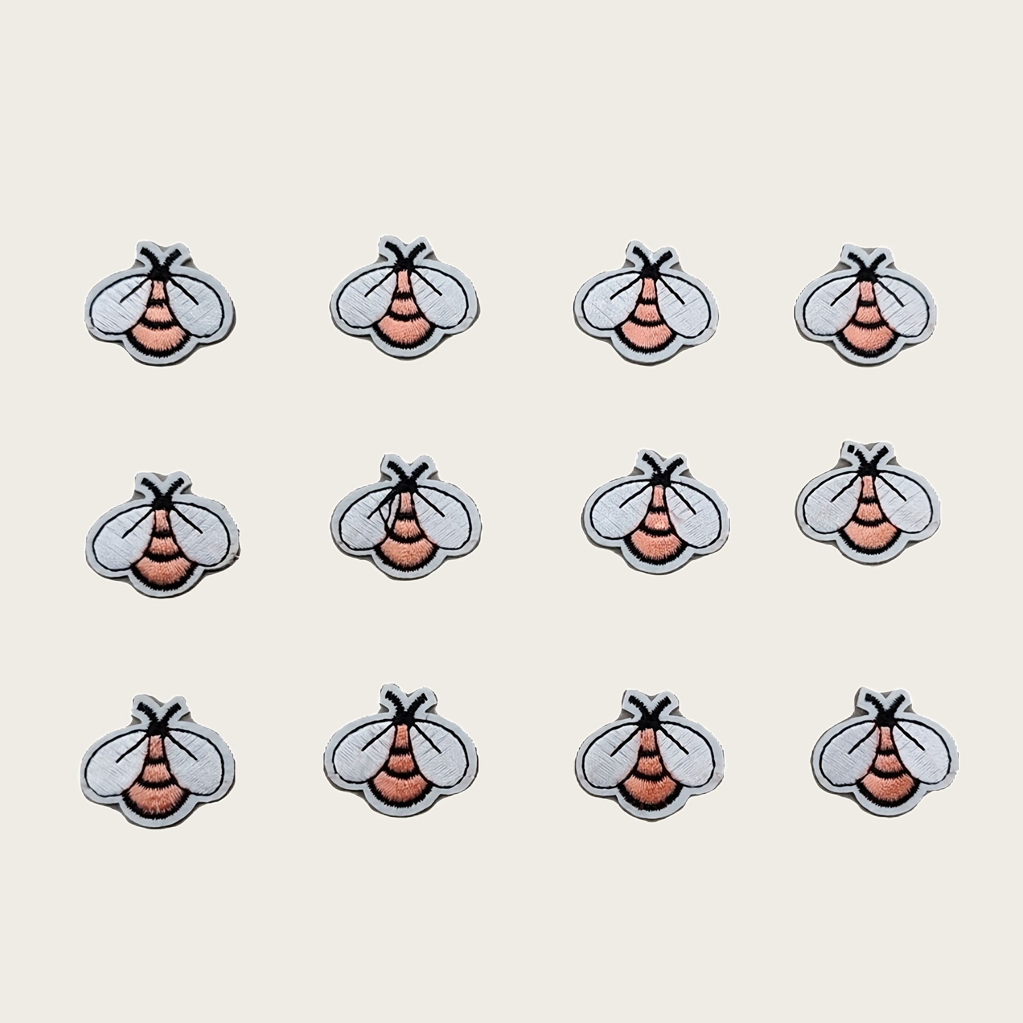 TEMU 12 pièces d'épingles brodées à repasser Abeille pour couture et bricolage DIY