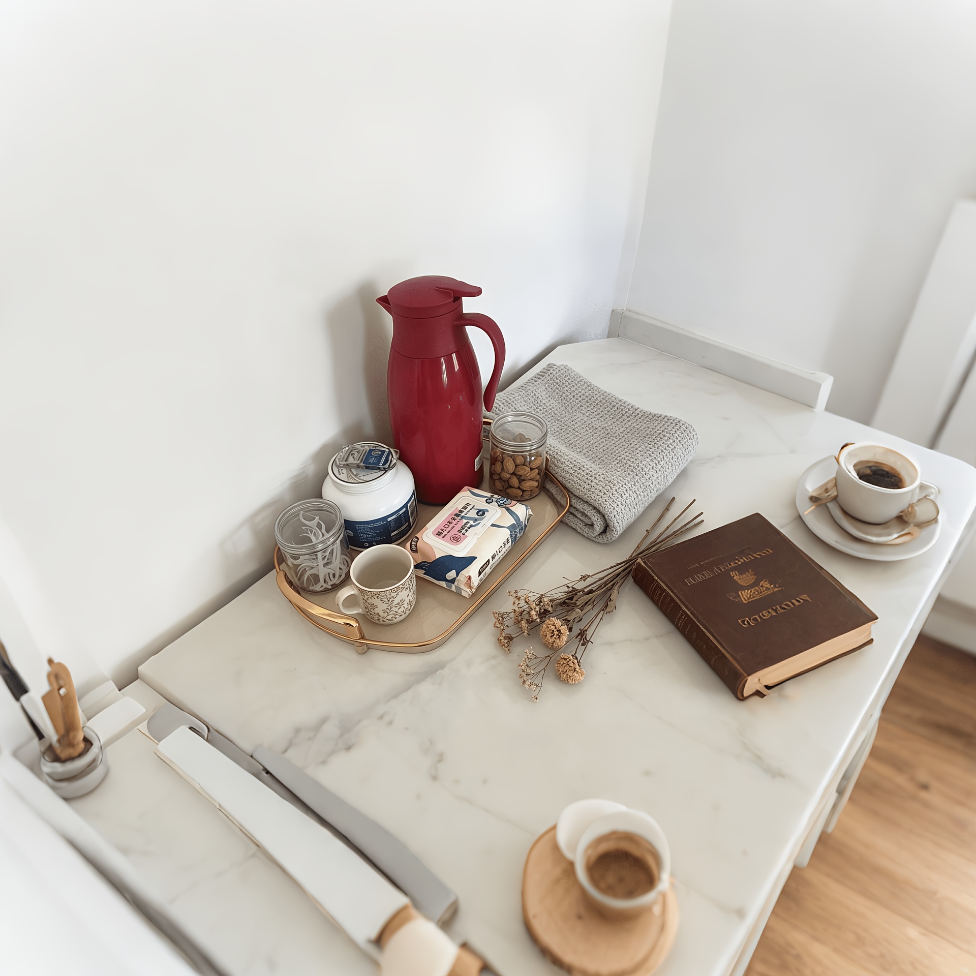 TEMU Vassoio con bordo e motivo a , vassoio portaoggetti in plastica con , vassoio portacosmetici da bagno, vassoio decorativo da scrivania per la