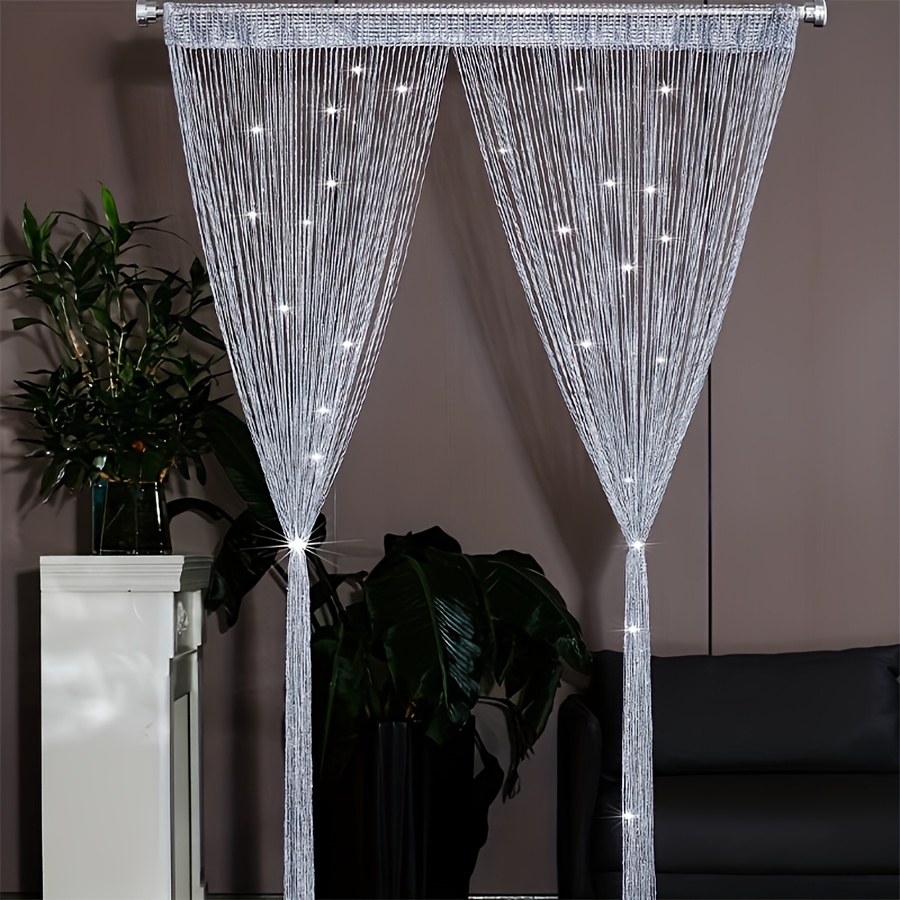 Image of Gray Tassel Curtain, Perfect For Decorating Fashion Stores, Bedrooms, Living Rooms, Weddings, Or As A Partition Screen