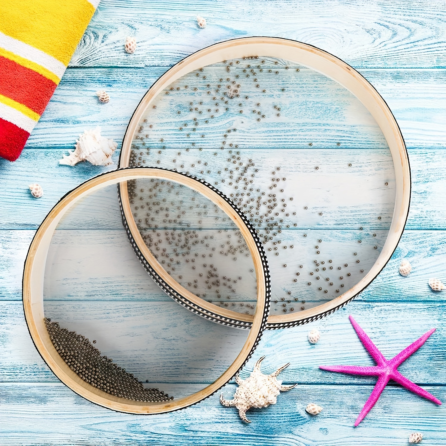 Ocean Wave Drum - Natural Sound Instrument for Relaxation, Meditation, Mindfulness & Yoga - White