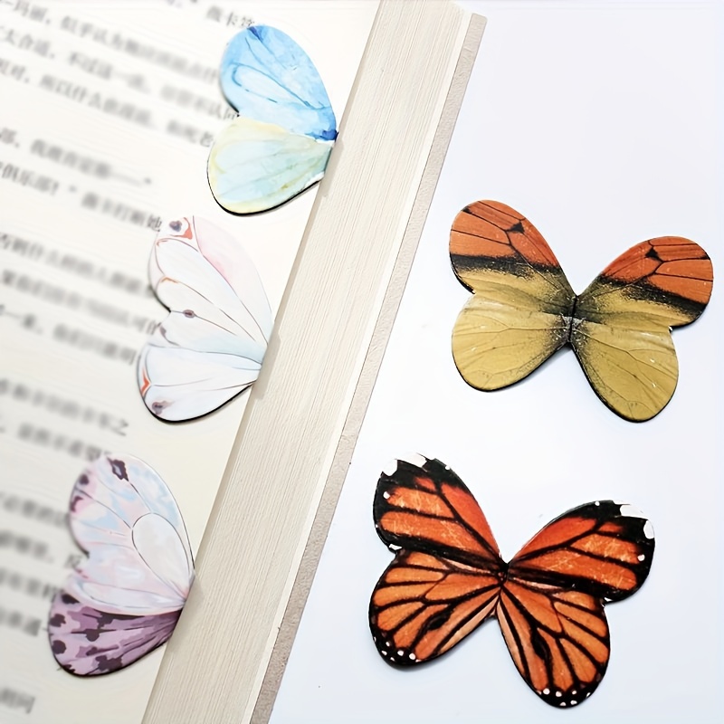 

4pcs Magnetic Bookmark, Butterfly Style Bookmark, Foldable Butterfly Page Clip, Book Marks For Reading