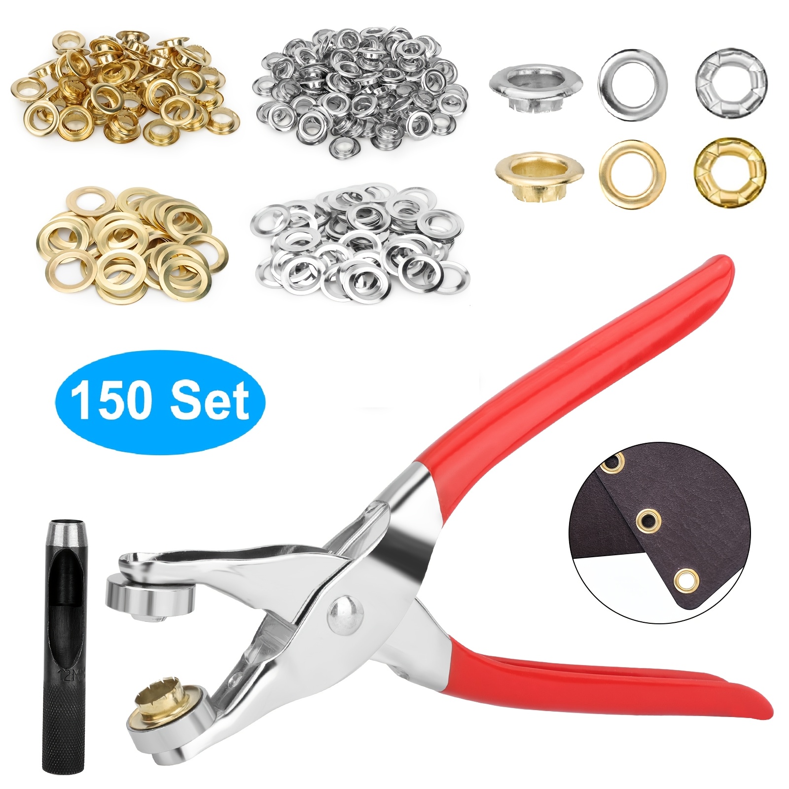 

150pcs , Eyelets Kit, Tool, For , Belts, , Crafts