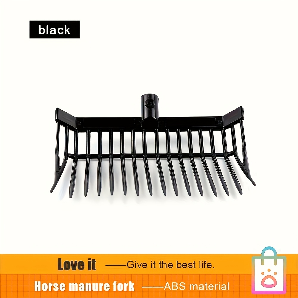 

1pc Multi-functional Abs Horse Manure Fork Shovel, Large Plastic Cleaning Tool, For Hay And Feces Removal,