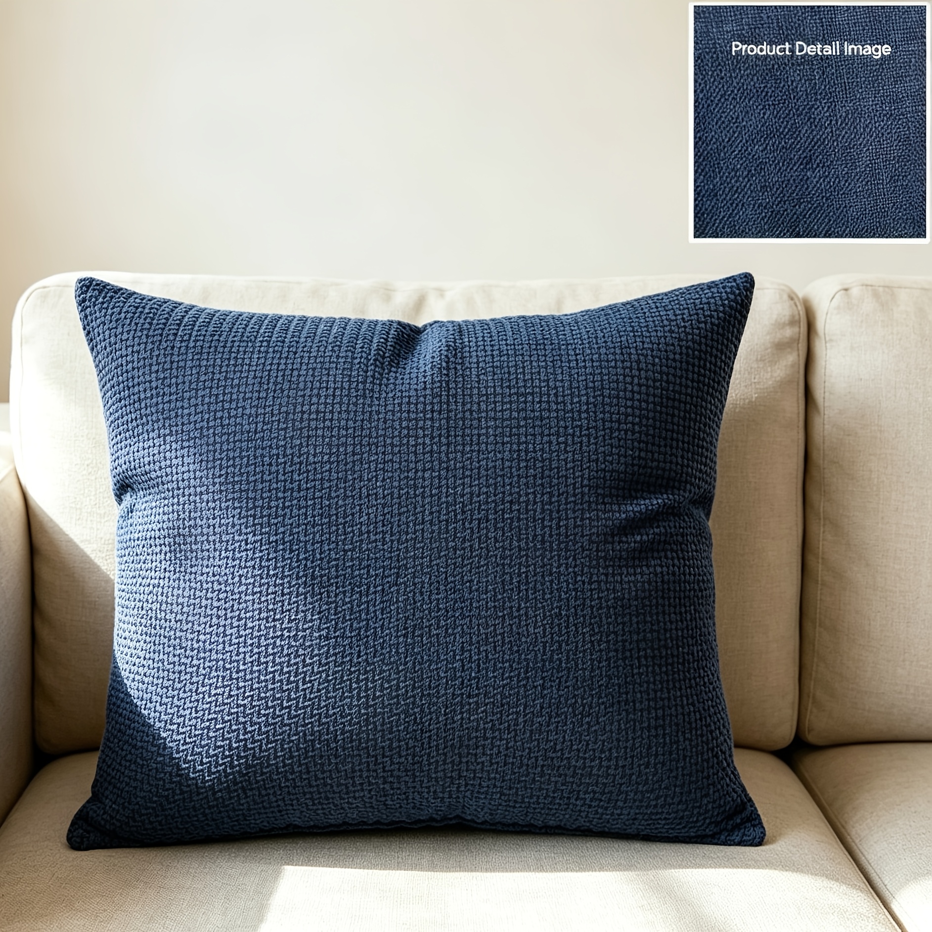TEMU per cuscino di in stile minimalista, adatta per soggiorno, , camera da letto, comodino, ecc., con chiusura a cerniera, lavabile in lavatrice (