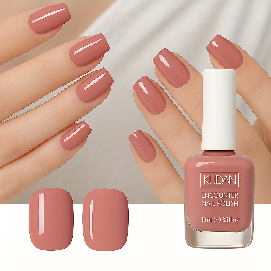 TEMU 2-pack Dusty Nail Polish, 0.35fl.oz Each, No Light Needed, Off, Quick Dry, Long Lasting, Glossy Finish, Look, Perfect For Diy Nail Art And Everyday Office Wear
