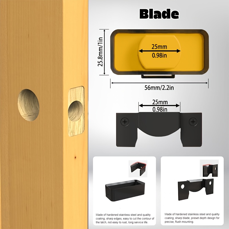 Woodworking Door Latch Lock Installation Grooving Tool