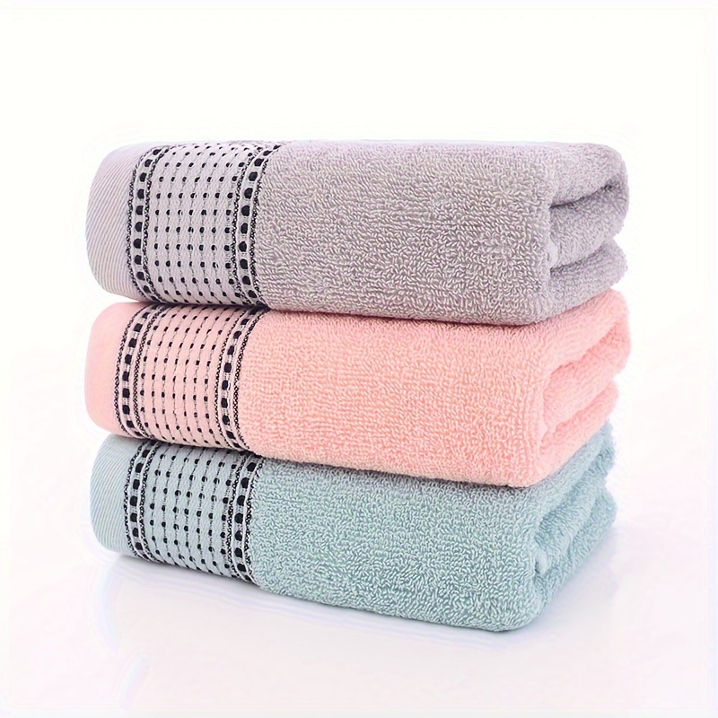 

3-pack Quick-dry Bath Towels Set - 100% Polyester, Knit Fabric, Soft Comfort, Non-fade, Non-shedding, 385 Gsm