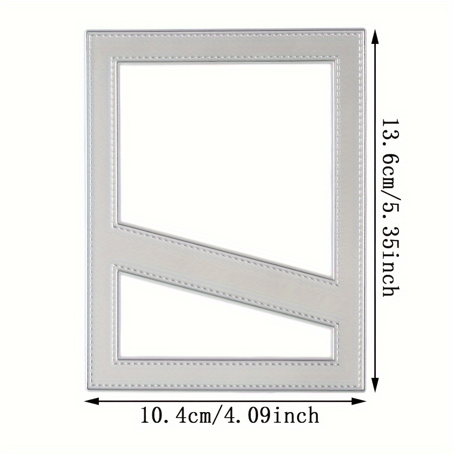 1pc Two-grid Rectangular Collage Background Frame Metal Cutting Knife Mold