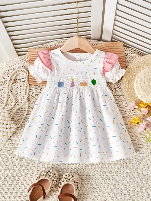 easter dress toddler Floral girl made from White organic cotton, 1st birthday girlsummer outfit, newborn outfit Carriage Boutique is perfect for everyday wear during the spring and summer seasons easter dress toddler girls sold