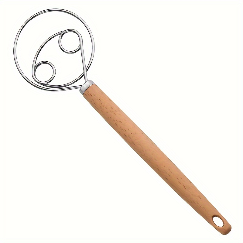 Stainless Steel Dough Whisk - , Manual Noodle Mixer For Baking & Cooking - Essential Kitchen Gadget By Uiui