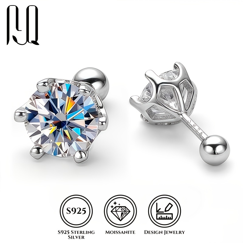 moissanite earrings sold on Temu United States
