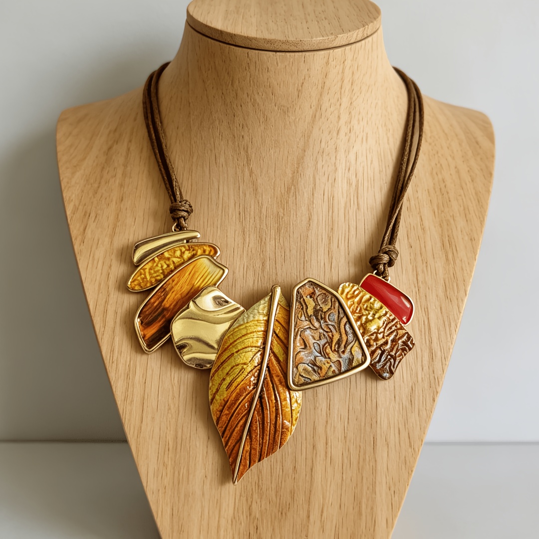 item picture a retro style leaf   leather rope necklace is suitable for womens     an   outfit