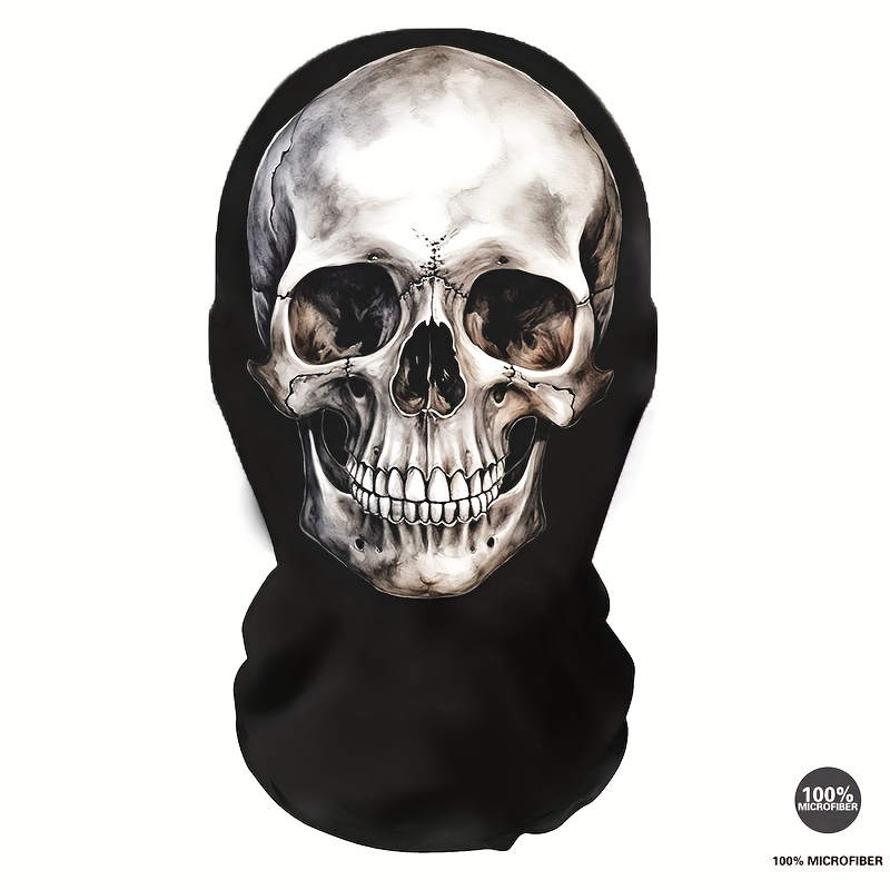 Halloween Skull Mask with Watercolor Design