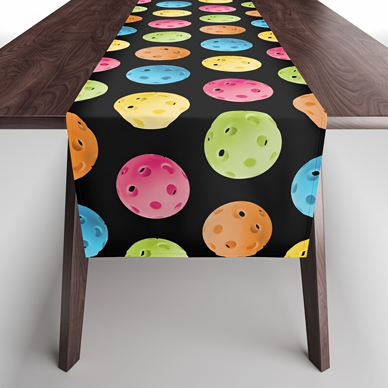 

Pickleball 's Table Runner - Dining, Kitchen & Outdoor Decor | Ideal For Family & Parties