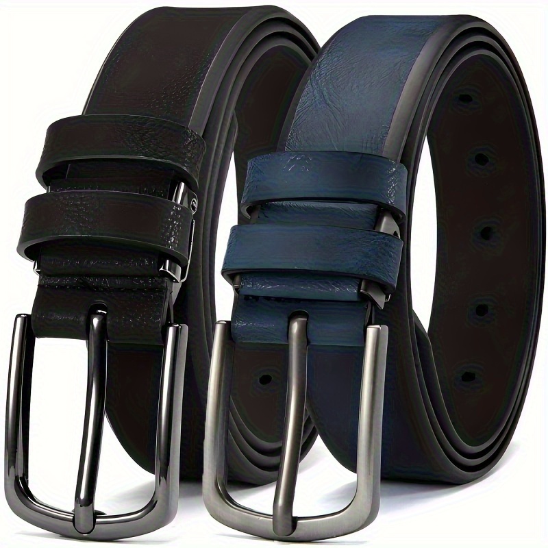 Ceinture Homme Vintage — Pack 1/2/3 pièces 1/2/3 pièces Ceinture Homme Vintage Haut de Gamme, Durable et Respirante, Design Ajustable avec Boucle Carrée, Idéale pour Professionnels, Public Mature et Passionnés de Mode, Cadeau Parfait pour Diverses Occasions, Adaptée aux Jeans et Tenues Formelles, Alliant Pratique et Texture, Facilement