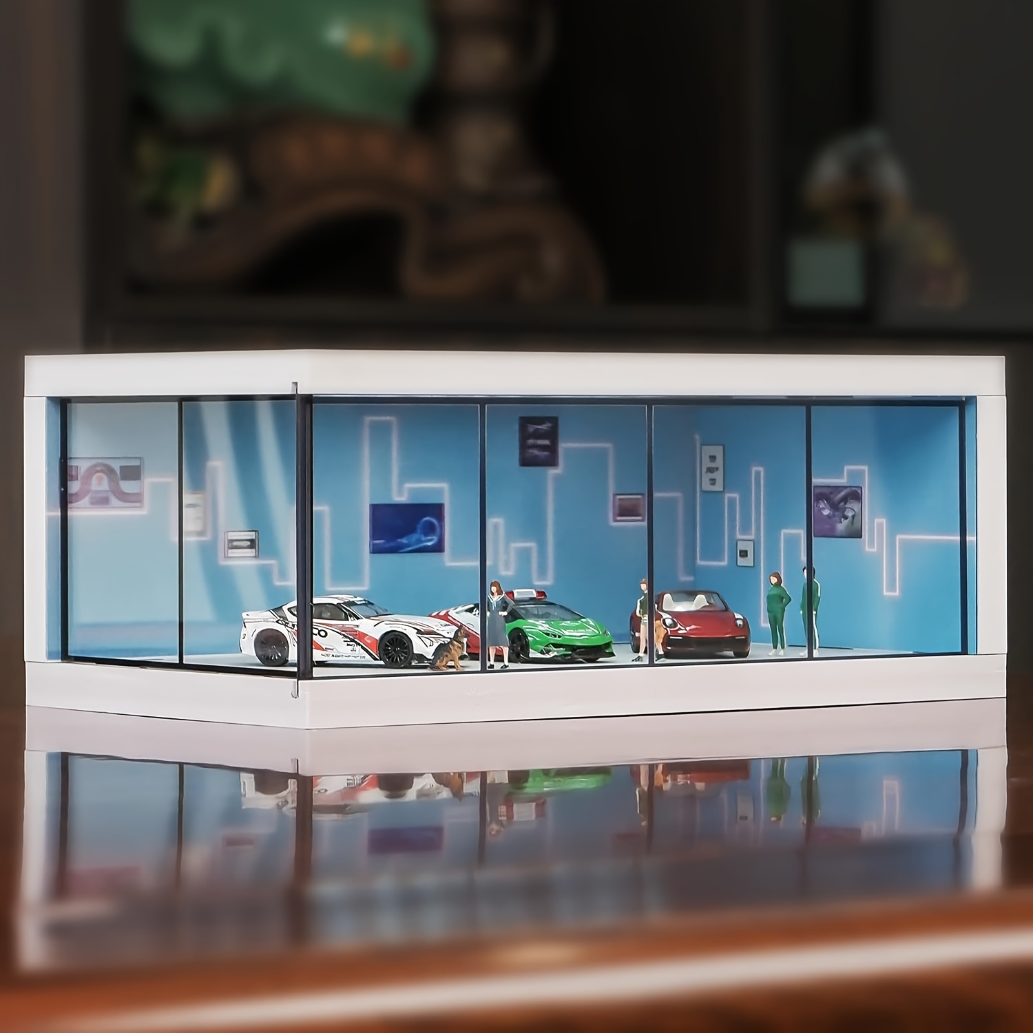 1 64 car model car garage scene display model toys - Temu