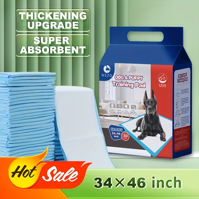 TEMU Dog And Puppy Premium Training Pads, Extra Large 34 X 46 Inch Pee Pads With 6 Layer Leak-proof And Super Absorbent
