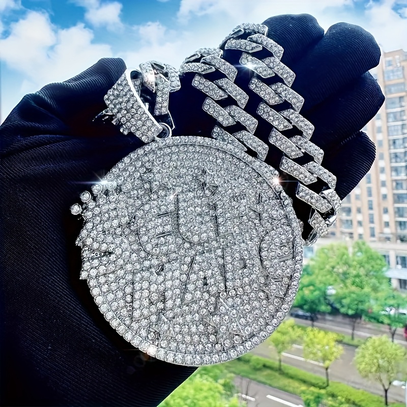 TEMU Collar de cadena con colgante de estrella, diseño único y moderno, ideal para hombres y mujeres, accesorio de moda hip-hop y