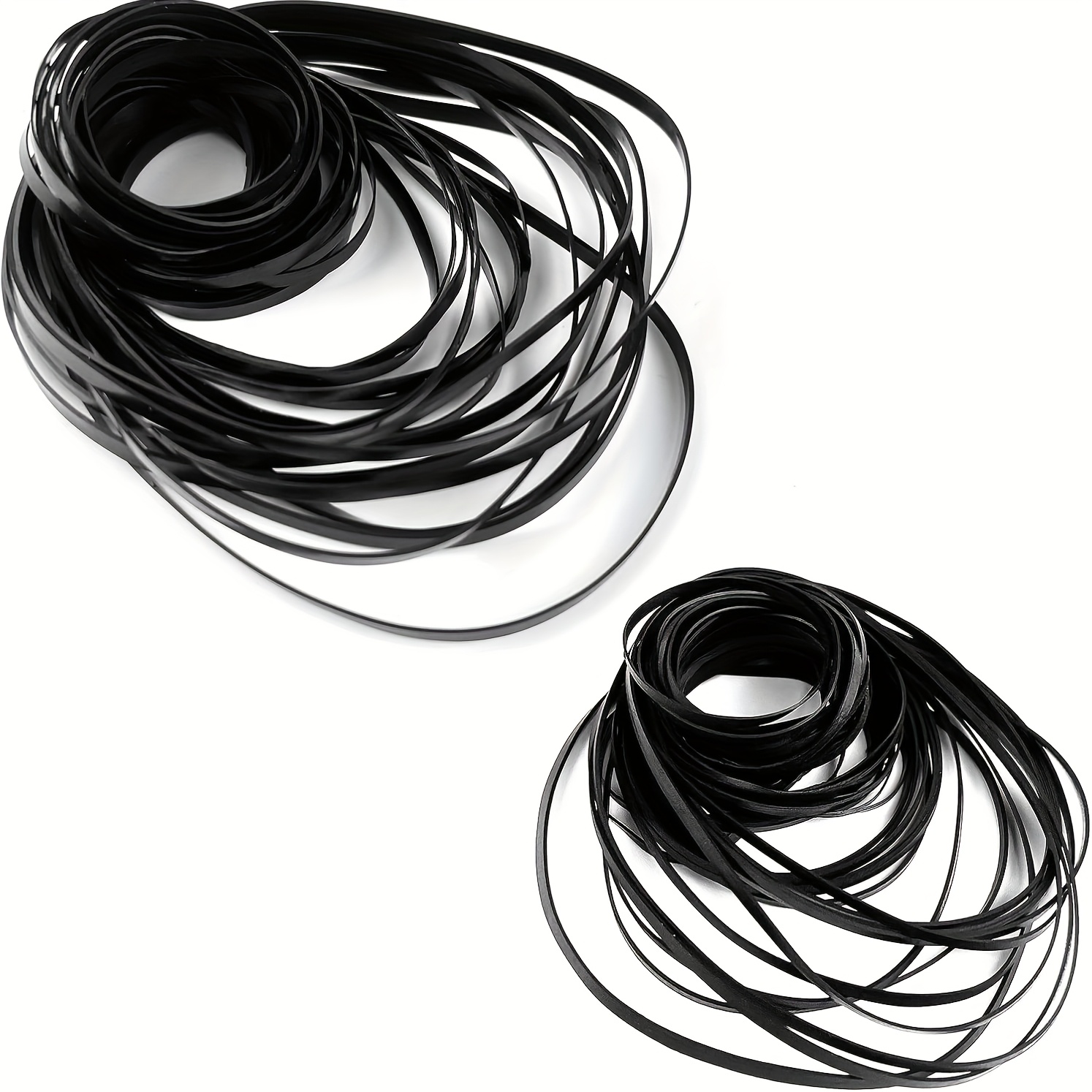TEMU 100 Tape Recorder Rubber Belts - 50 2mm & 50 3mm Width, 40-135mm Length, Anti-scratch, Esd Protection, Very Suitable For Cassette Repair And