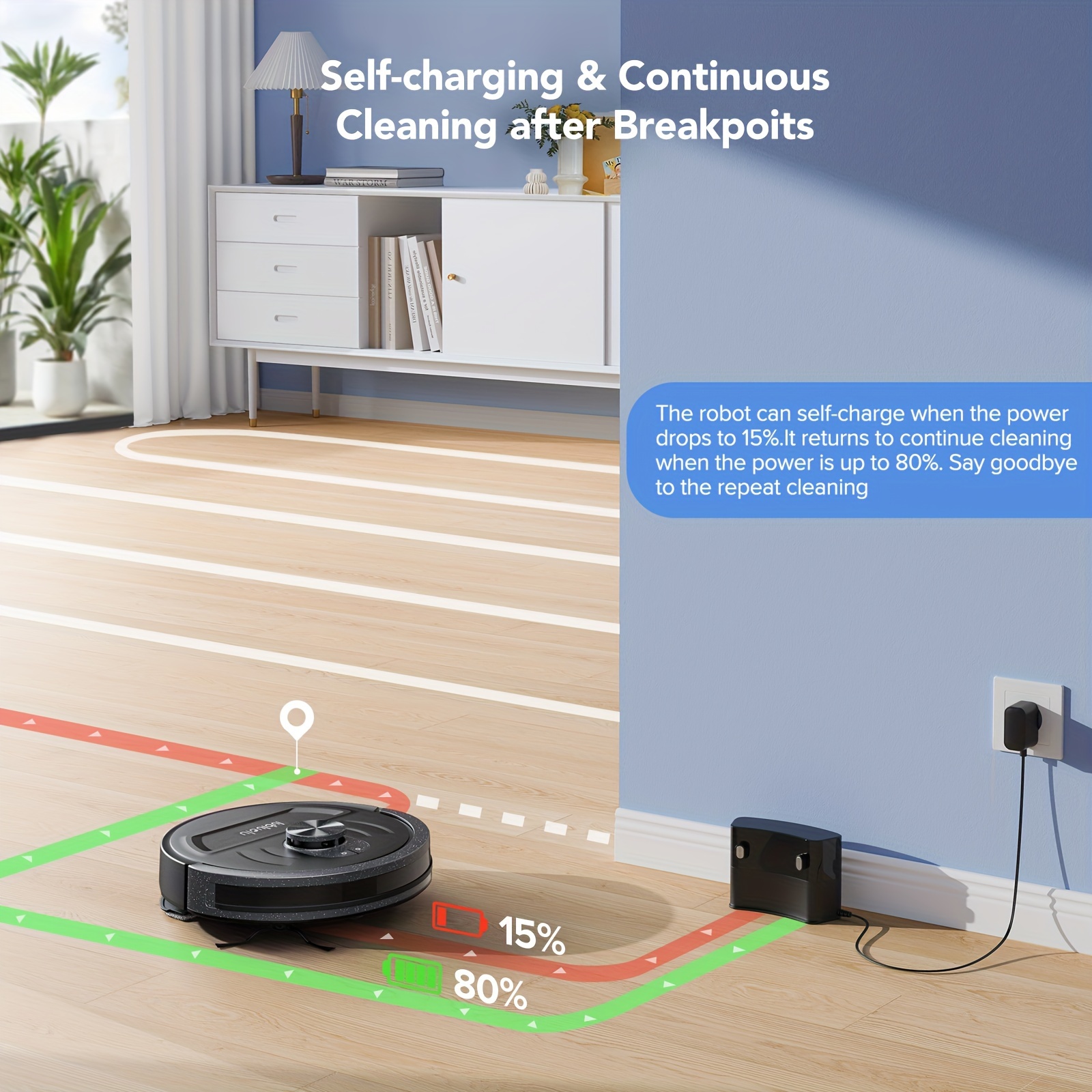 Lubluelu L20 Ultra, 3in 1 Robot Vacuum And Mop 5500Pa Super Suction, New Robot Vacuum Cleaner, 120 Mins, Breakpoint Recharge, Precise Navigation, Smart Cleaning, 5 Maps, 30 No-go Zones, Smart APP Control, Vacuum Cleaner For Home, Robot Vacuum Cleaner With Docking Station, Robot Mop Vacuum, Vacuum Mop, Vacuum And Mop Robot