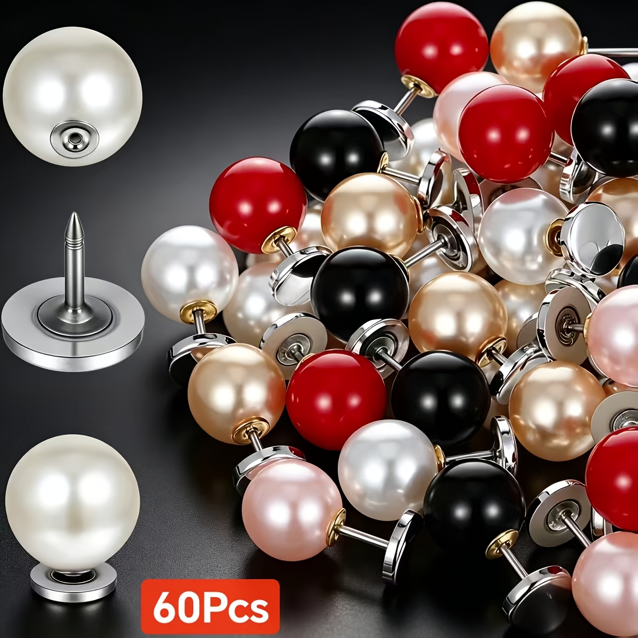 TEMU 60/120pcs Large Set Of Seamless Buttons For Garment Making, 10mm Detachable Buttons, Buttons For Women, Reusable, Anti-exposure Decorative Shirt