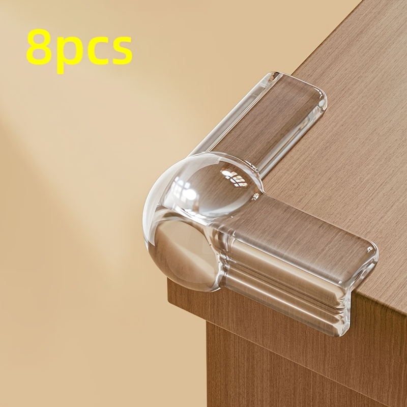 TEMU 8pcs Transparent Air Cushion Anti-collision Corner Set - Protective Corners, Soft And Thickened Covers, Furniture Table Corner Protectors, Safe