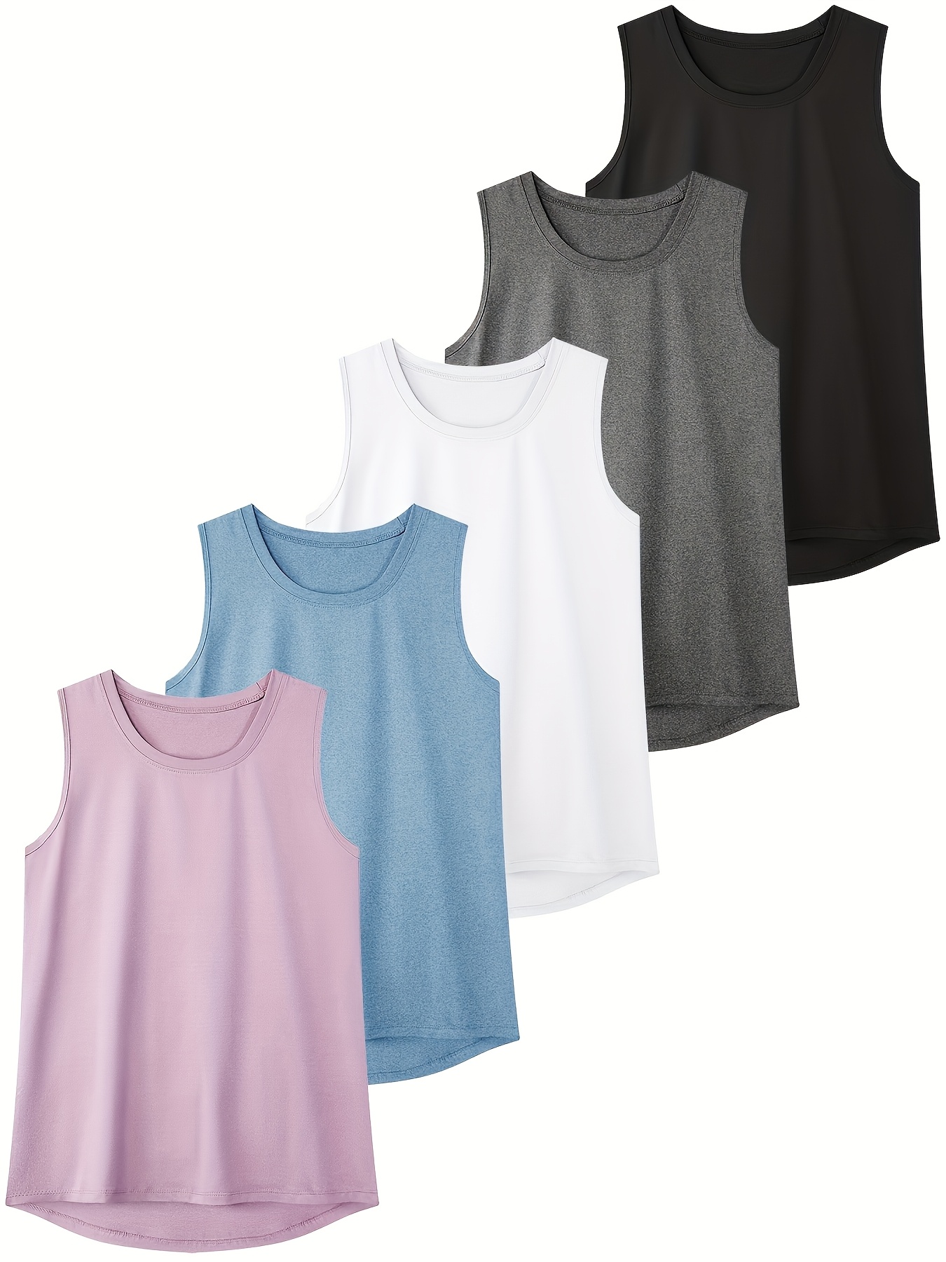 5 pack womens athletic tank tops quick drying fitness training running i   breathable polyester blend 2026 valentines day gifts