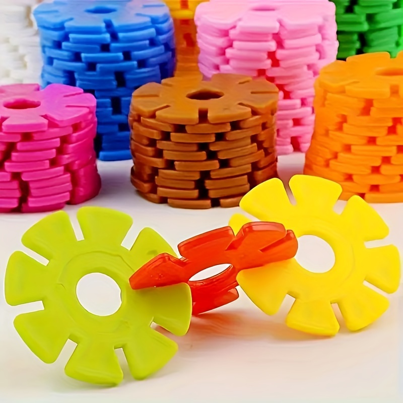 

Interlocking Plastic Discs - 50-piece Large Building Set - Educational Toy For Kids, Teens, And Adults - Boys And Girls, Essential Playset