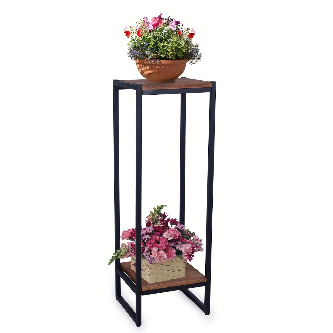 

Iron & Wood Dismountable Plant Stand Wood Shelf Display Shelf Irws1629h