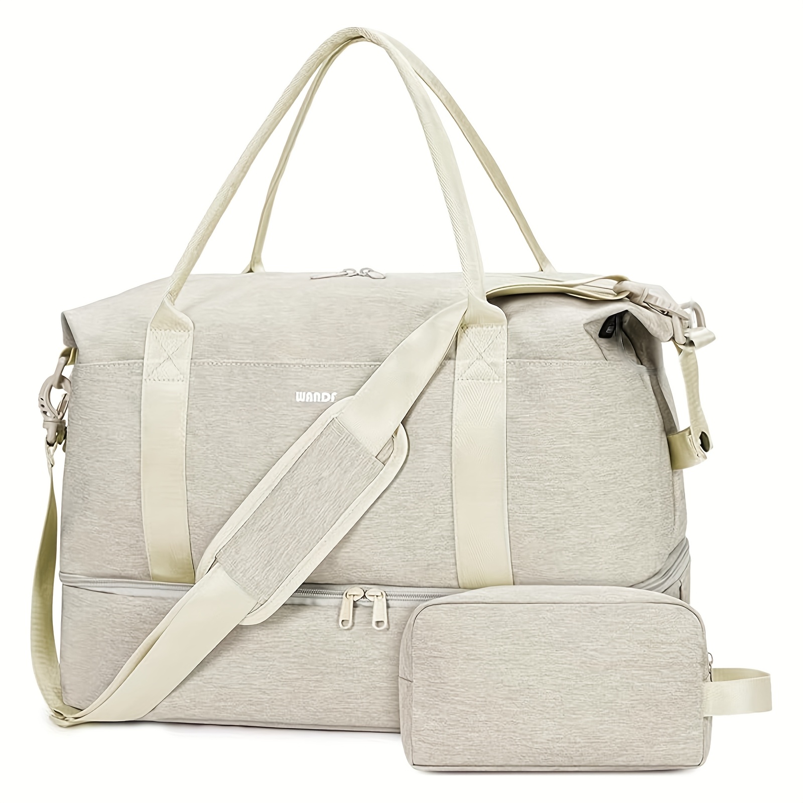 TEMU Cabin Tote Bag Underseat Travel Bag With Extra Shoe Bag & Toiletry Bag - Carry-on Hand Luggage Weekender For Women, Men, Couples & Students,
