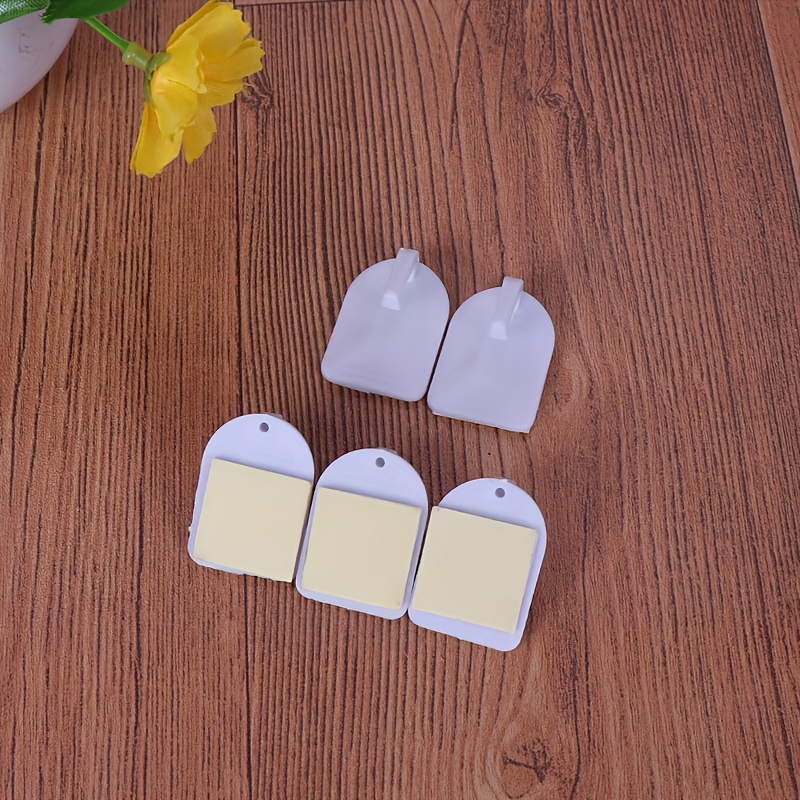 TEMU 5/15/28 pezzi di ganci adesivi da parete senza cuciture, set di ganci multiuso in plastica stile casual, facili da installare, montati a parete,