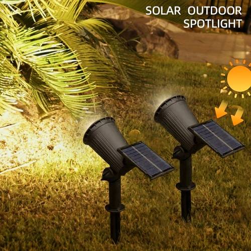 4 pack 9 led solar spot lights ip65 outdoor solar lawn lights tree lights landscape lights courtyard solar rgb spotlight with brightness adjustable for yard backyard driveway patio decoration street lamp