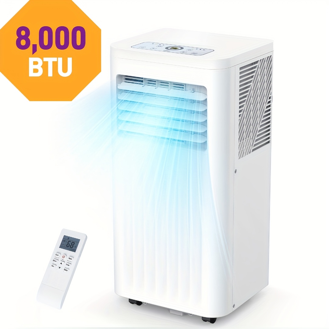 TEMU Portable Air Conditioners, 4 With 24hrs Timer, With Fan & Dehumidifier Mode, Led Display/remote Control/installation Kits, Ac Unit For Bedroom, Goodg For Summer