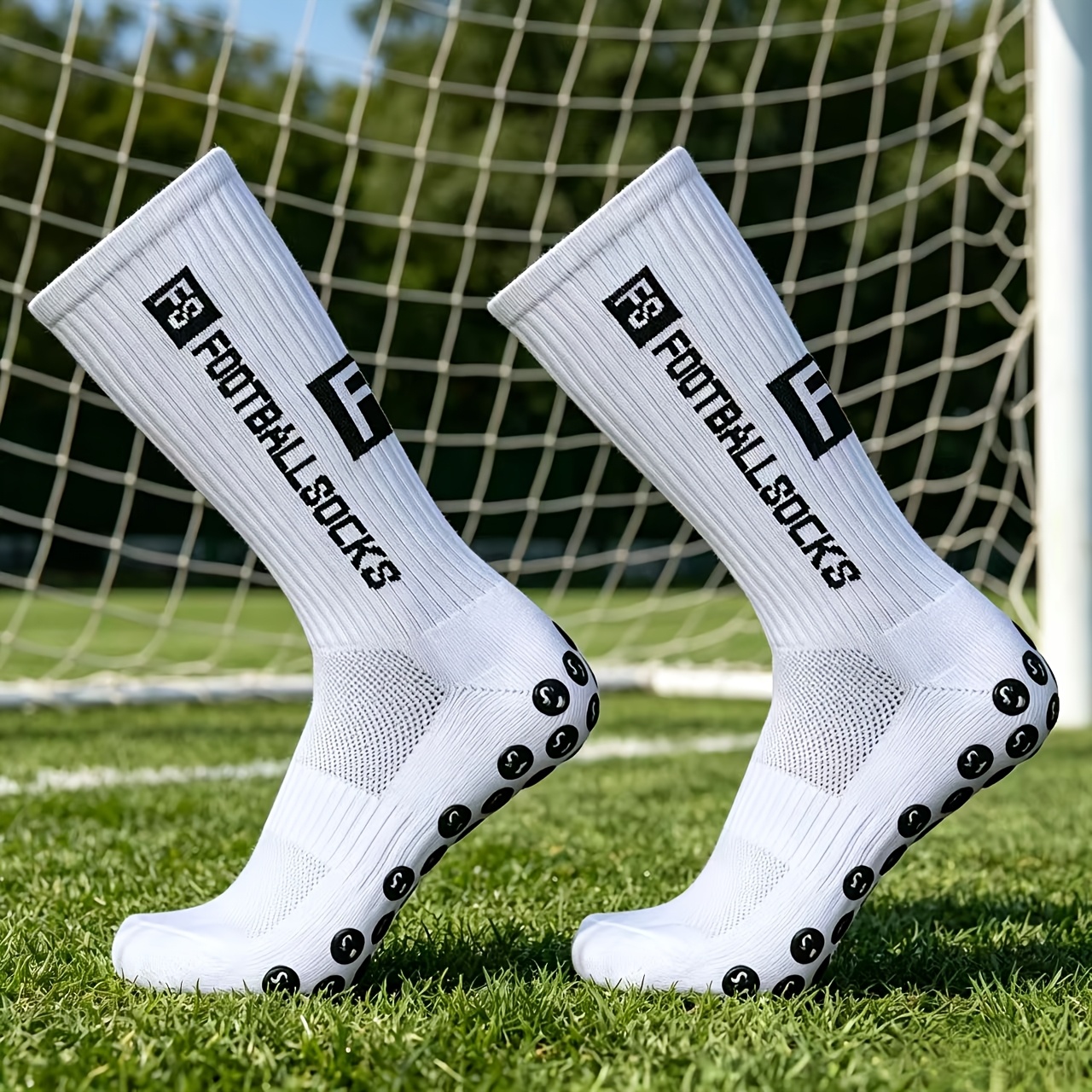 TEMU 5 Pairs/10 Pairs Sports Outdoor Socks Professional Competition Training Anti-slip Football Socks Fs Towel Bottom Mid-calf Circular Suction Cup