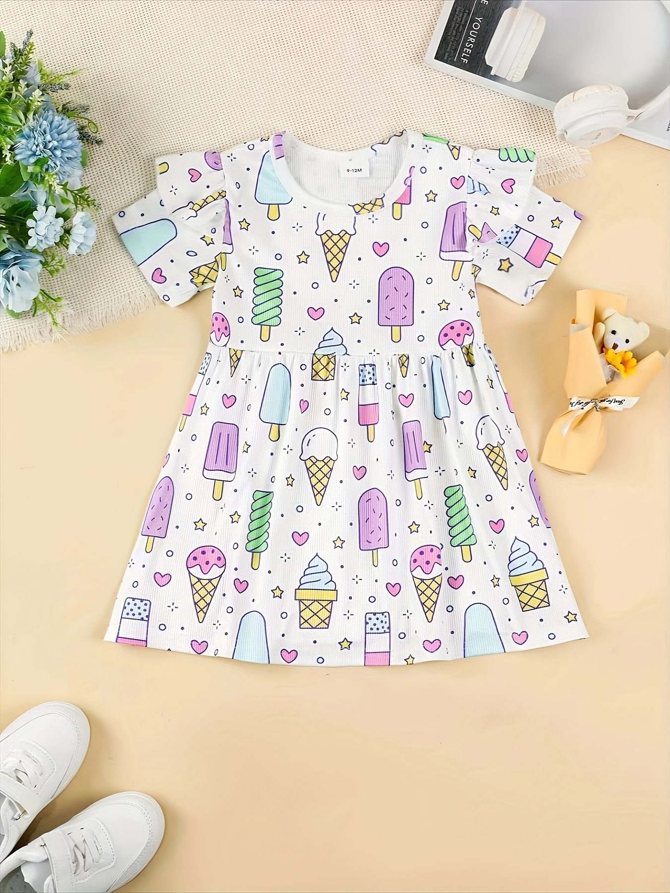 Ice cream print dress hotsell