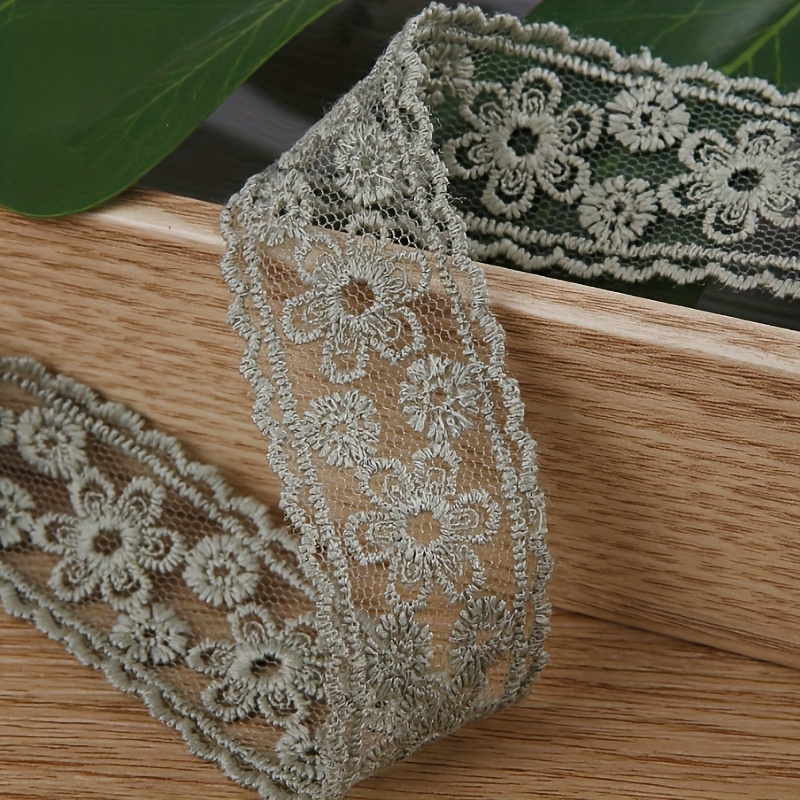 Image of Colorful Floral Water Soluble Gift Flower Bouquet Packaging Ribbon Lace Garment Bag Home Decor Craft Supplies